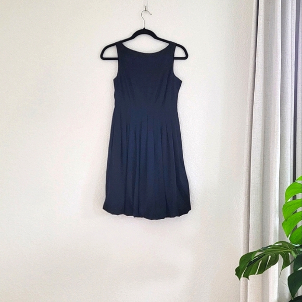 Elegant Black Satin Sleeveless Dress